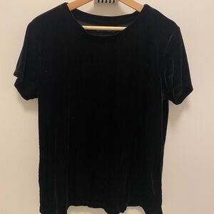 Black Abercrombie and Fitch Velour Tee